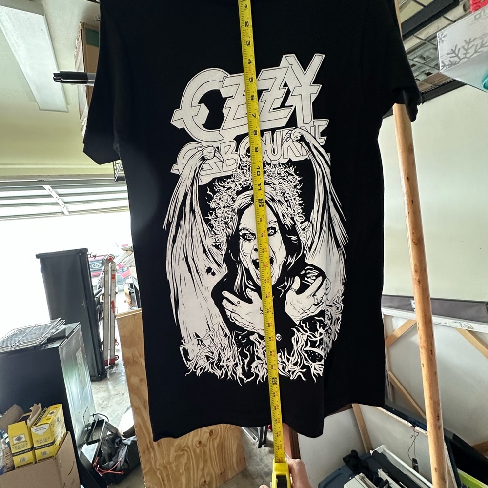 Black Ozzy Osbourne Front & Back Graphic T-Shirt All-Over Print - Picture 4 of 4